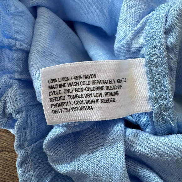 A New Day High Waist Blue Linen Blend Women's Shorts Size XL - Picture 4 of 4